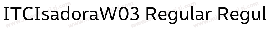 ITCIsadoraW03 Regular Regular字体转换